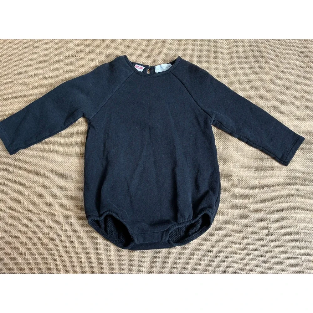 Zara Baby Black Bat Wing Romper Long Sleeve Halloween Spooky 9-12 Months